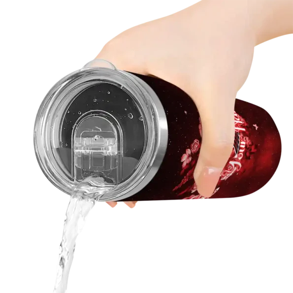 customized portland trail blazers rose romance red black skinny tumbler latest model.webp