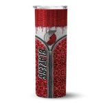 customized portland trail blazers sparkle drip red skinny tumbler best selling 1.webp