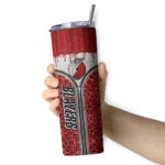 customized portland trail blazers sparkle drip red skinny tumbler best selling 1.webp