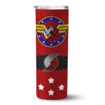 customized portland trail blazers star cluster red skinny tumbler best selling 1.webp