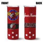 customized portland trail blazers star cluster red skinny tumbler best selling 1.webp