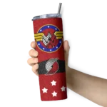 customized portland trail blazers star cluster red skinny tumbler best selling 1.webp