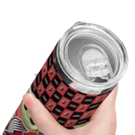 customized portland trail blazers yoda cozy red black skinny tumbler best selling 1.webp