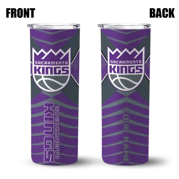 customized sacramento kings camo texture purple skinny tumbler fashion forward.webp