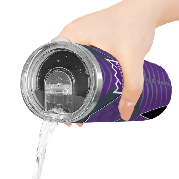 customized sacramento kings camo texture purple skinny tumbler latest model.webp