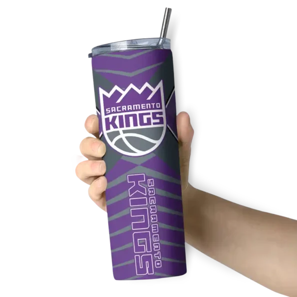customized sacramento kings camo texture purple skinny tumbler premium grade.webp