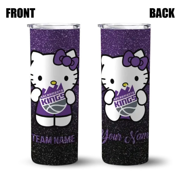 customized sacramento kings hello kitty purple black skinny tumbler fashion forward.webp