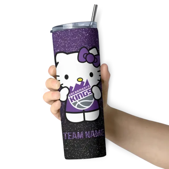 customized sacramento kings hello kitty purple black skinny tumbler premium grade.webp