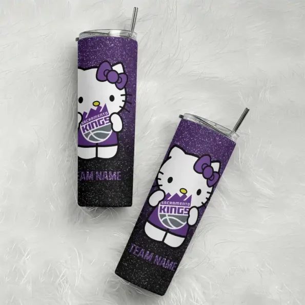 customized sacramento kings hello kitty purple black skinny tumbler top rated.webp