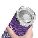 customized sacramento kings monogram burst purple white skinny tumbler best selling 1.webp
