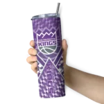 customized sacramento kings monogram burst purple white skinny tumbler best selling 1.webp