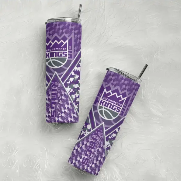 customized sacramento kings monogram burst purple white skinny tumbler top rated.webp
