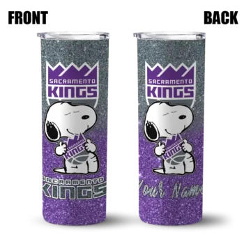 customized sacramento kings snoopy attitude purple skinny tumbler fashion forward.webp