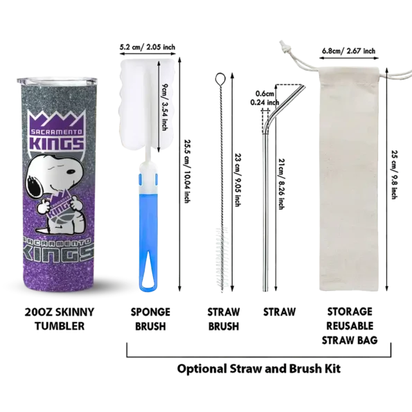 customized sacramento kings snoopy attitude purple skinny tumbler new arrival.webp