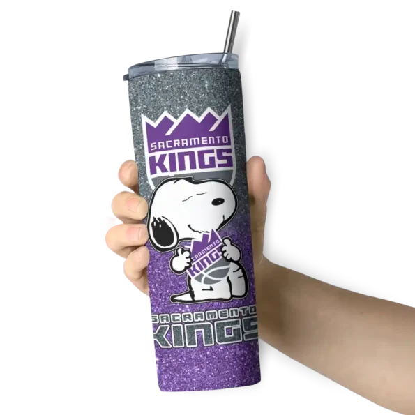 customized sacramento kings snoopy attitude purple skinny tumbler premium grade.webp