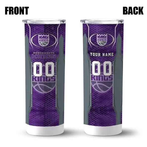 customized sacramento kings stacked diamond purple skinny tumbler fashion forward.webp
