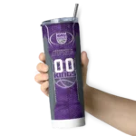 customized sacramento kings stacked diamond purple skinny tumbler best selling 1.webp