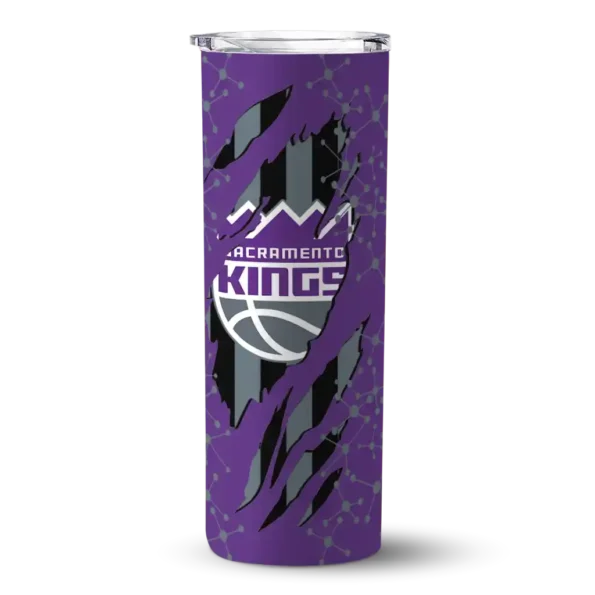 customized sacramento kings star pop purple black skinny tumbler best selling.webp