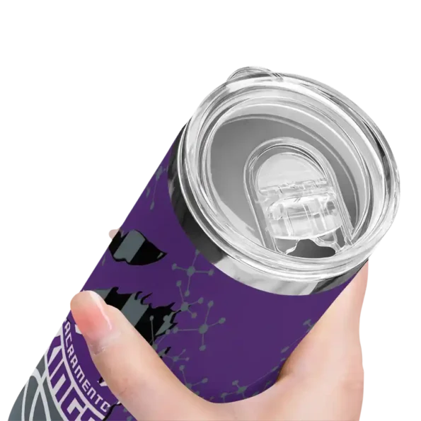 customized sacramento kings star pop purple black skinny tumbler high quality.webp