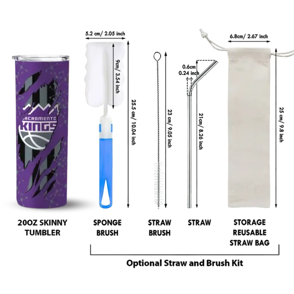 customized sacramento kings star pop purple black skinny tumbler new arrival.webp