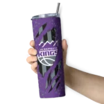 customized sacramento kings star pop purple black skinny tumbler best selling 1.webp