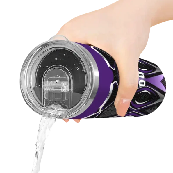 customized sacramento kings superman emblem purple black skinny tumbler latest model.webp