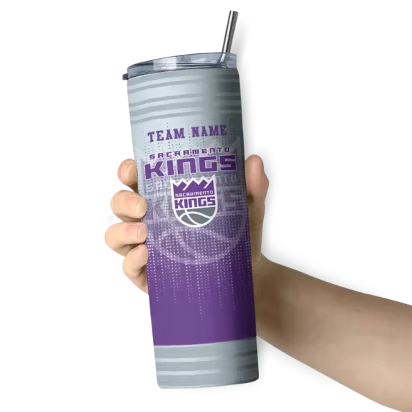 customized sacramento kings swirl texture purple skinny tumbler premium grade.webp