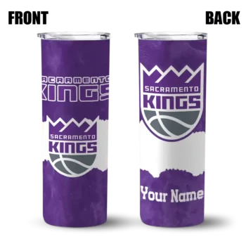 customized sacramento kings torn band purple white skinny tumbler fashion forward.webp