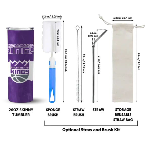 customized sacramento kings torn band purple white skinny tumbler new arrival.webp