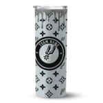 customized san antonio spurs camo streak silver skinny tumbler best selling 1.webp
