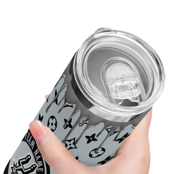 customized san antonio spurs camo streak silver skinny tumbler high quality.webp