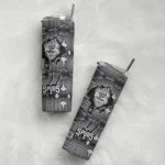 customized san antonio spurs chevron v silver gray skinny tumbler best selling 1.webp