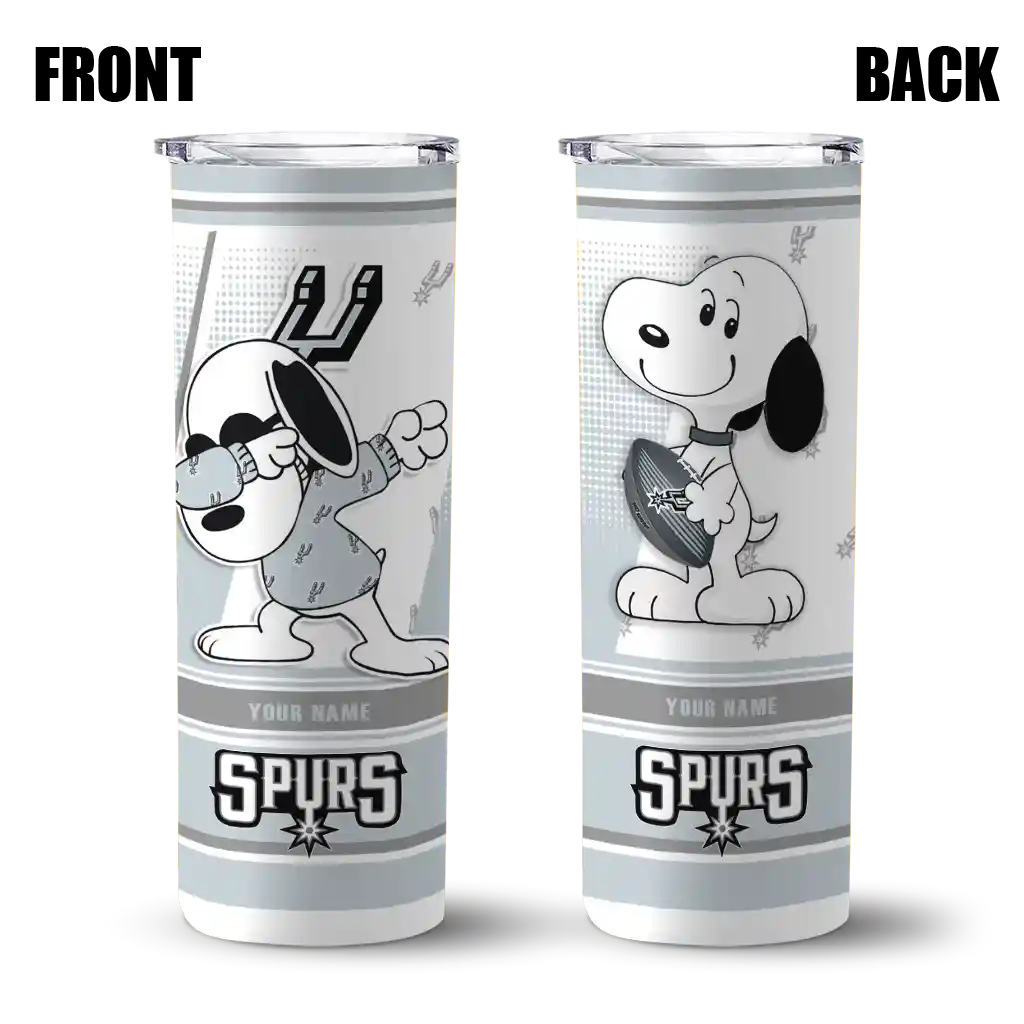 customized san antonio spurs snoopy dog silver white skinny tumbler fashion forward.webp customized san antonio spurs snoopy dog silver white skinny tumbler fashion forward.webp