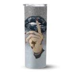 customized san antonio spurs sparkle lips silver skinny tumbler best selling 1.webp