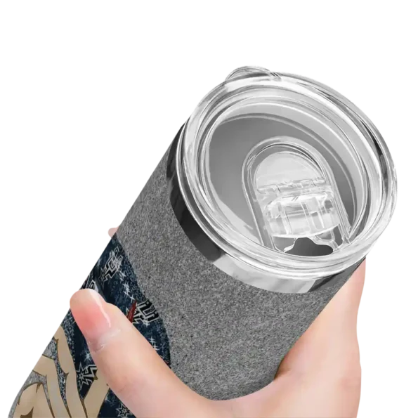 customized san antonio spurs sparkle lips silver skinny tumbler high quality.webp