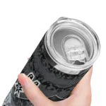 customized san antonio spurs spiral burst print silver skinny tumbler best selling 1.webp