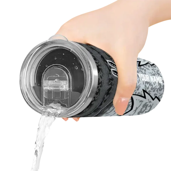 customized san antonio spurs spiral burst print silver skinny tumbler latest model.webp