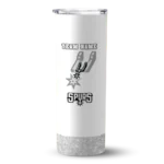customized san antonio spurs starburst tiles silver skinny tumbler best selling 1.webp