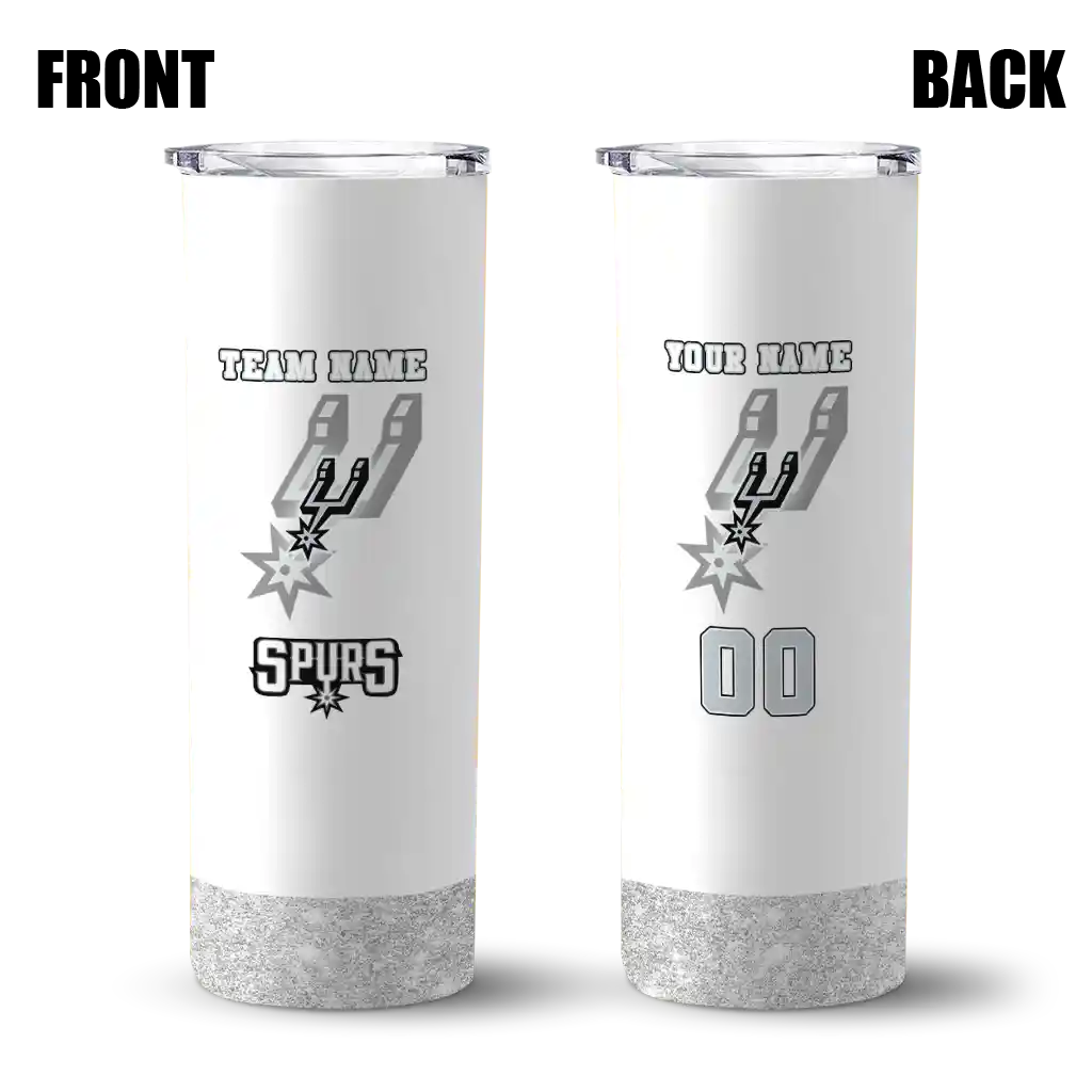 customized san antonio spurs starburst tiles silver skinny tumbler fashion forward.webp customized san antonio spurs starburst tiles silver skinny tumbler fashion forward.webp