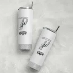 customized san antonio spurs starburst tiles silver skinny tumbler best selling 1.webp