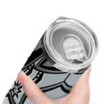 customized san antonio spurs web stripes silver white skinny tumbler best selling 1.webp