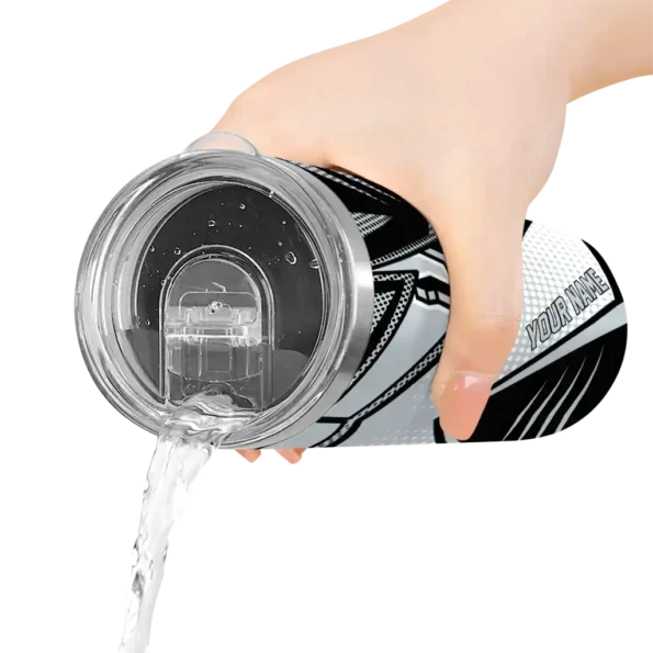 customized san antonio spurs web stripes silver white skinny tumbler latest model.webp
