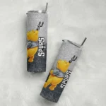 customized san antonio spurs winnie the pooh silver gray skinny tumbler best selling 1.webp