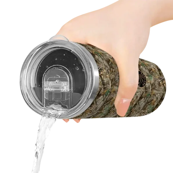 customized toronto raptors antler flow camo skinny tumbler latest model.webp