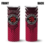 customized toronto raptors chevron stripes red skinny tumbler best selling 1.webp
