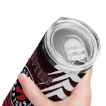 customized toronto raptors chevron stripes red skinny tumbler best selling 1.webp
