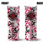 customized toronto raptors claw marks red white skinny tumbler best selling 1.webp