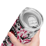 customized toronto raptors claw marks red white skinny tumbler best selling 1.webp