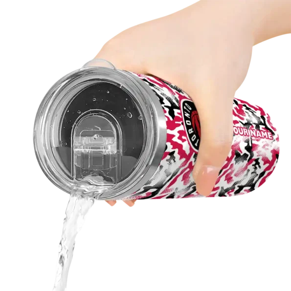 customized toronto raptors claw marks red white skinny tumbler latest model.webp