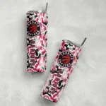 customized toronto raptors claw marks red white skinny tumbler best selling 1.webp